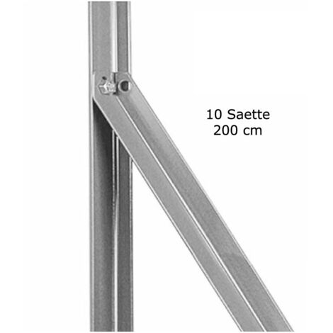 10 x SAETTA ZINCATA H. CM. 200 P/PALETTO H.200/225/250