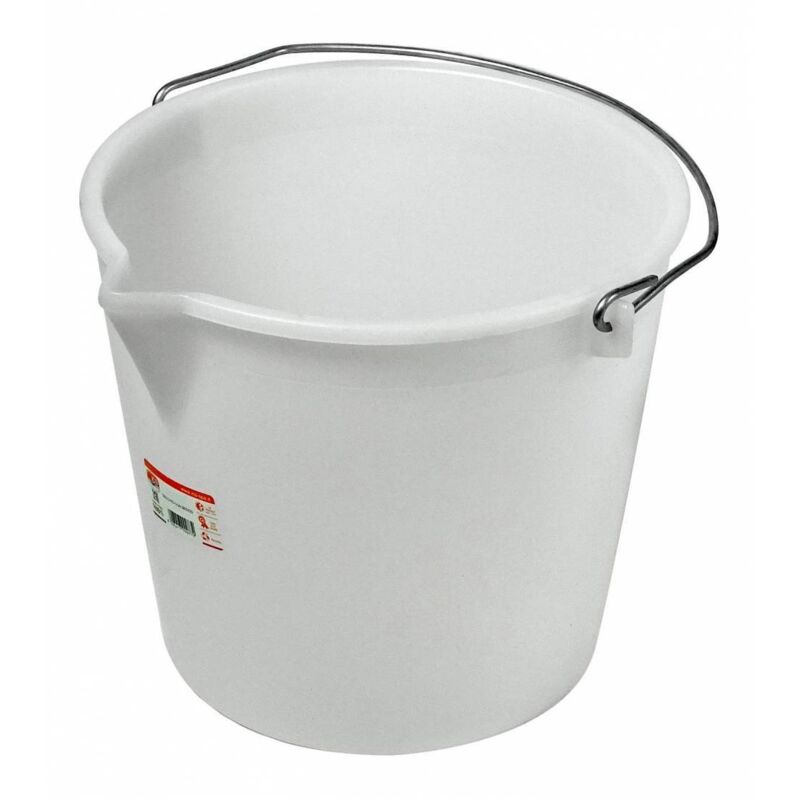 ICS - 10 x seau de nourriture avec bec lt.17 blanc