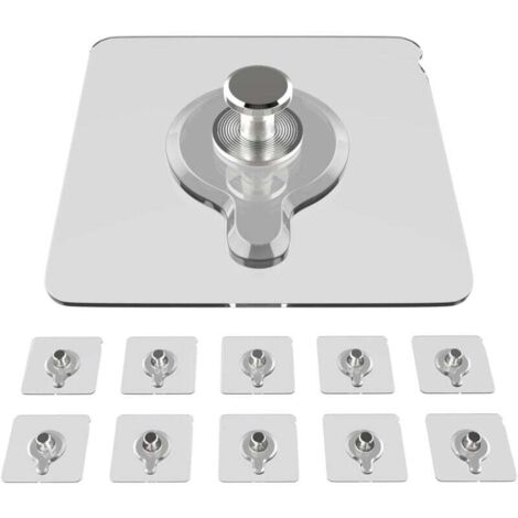 10 x selbstklebende transparente Bilderhaken ohne Bohren, für Bilder, Spiegel, Rahmen und Girlanden