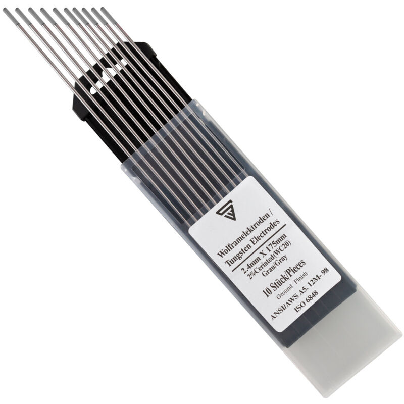 Lectrodes en tungstène / Électrodes de soudage WC20 gris 2,4 x 175 mm Set de 10 pièces - Stahlwerk