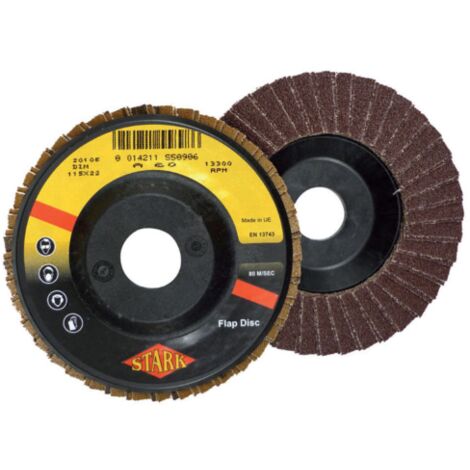 10 x STARK DISCO ABRASIVO LAMELLARE D 115 MM GR 100