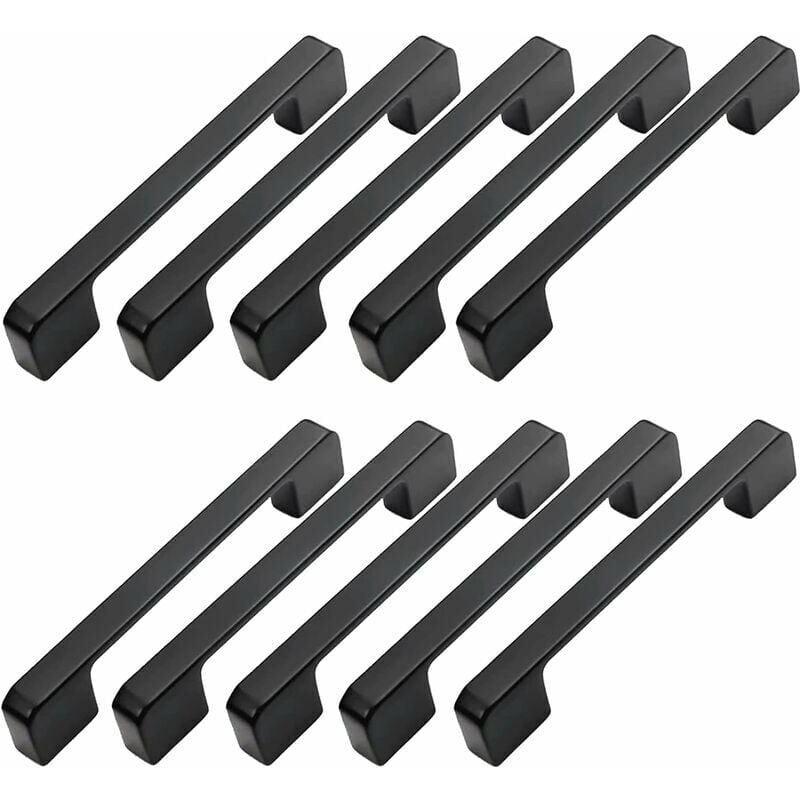 10 x Türgriffe aus schwarzer Zinklegierung, T-Stange, Küchenschrank, Lochmitte, 96 mm | 06286528451539 10 x Türgriffe aus schwarzer Zinklegierung, T-Stange, Küchenschrank, Lochmitte, 96 mm | 06286528451539