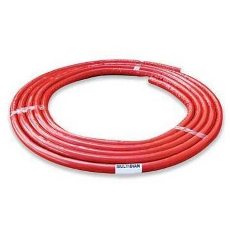 10 x TUBO MULTI-DIAN SISTEMA MULTISTRATO COIBENTATO ROSSO ROTOLO 10 MT Misura: 20 x 2