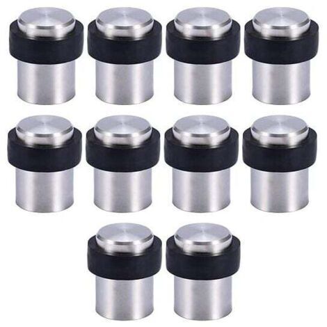 10 X Türstopper für Bodenmontage, 4,5 cm, aus Edelstahl, Türpuffer, Türfeststeller TRIMEC