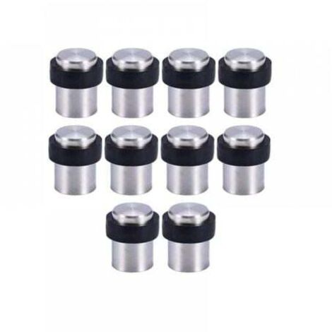 10 X Türstopper für den Boden, 4,5 cm, aus Edelstahl, Türpuffer, Türhalter