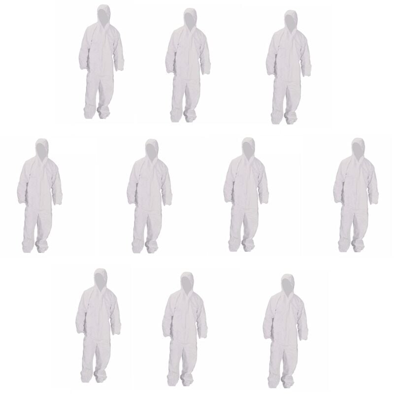 10 x Tuta Protettiva Monouso Antimacchia in
