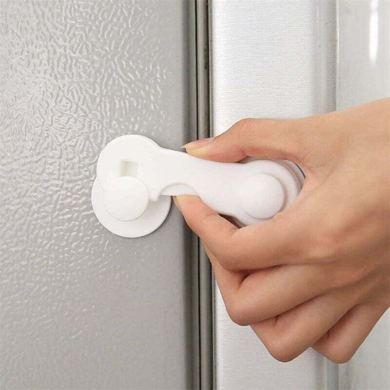 10 x Verrou de Sécurité Pour Enfants: Serrure Porte Placard Frigo Tiroir Armoire Pour Bébé, Bloque Porte Fenêtre Sans Perçage, Bon Protection Pour