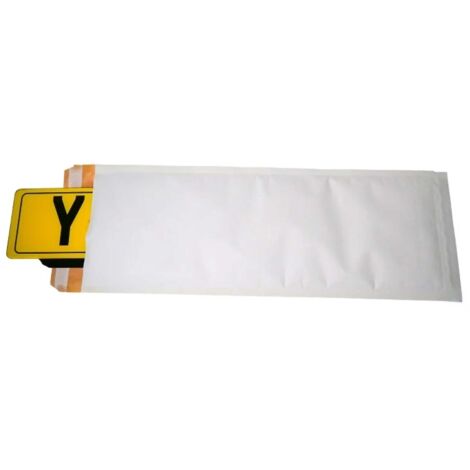 10 x White Padded Bubble Lined 535mmx180mm Number Plate Envelopes