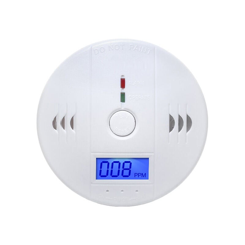 10 Year Life Carbon Monoxide Alarm,Digital Display co Detector,Battery powered(1-pack)