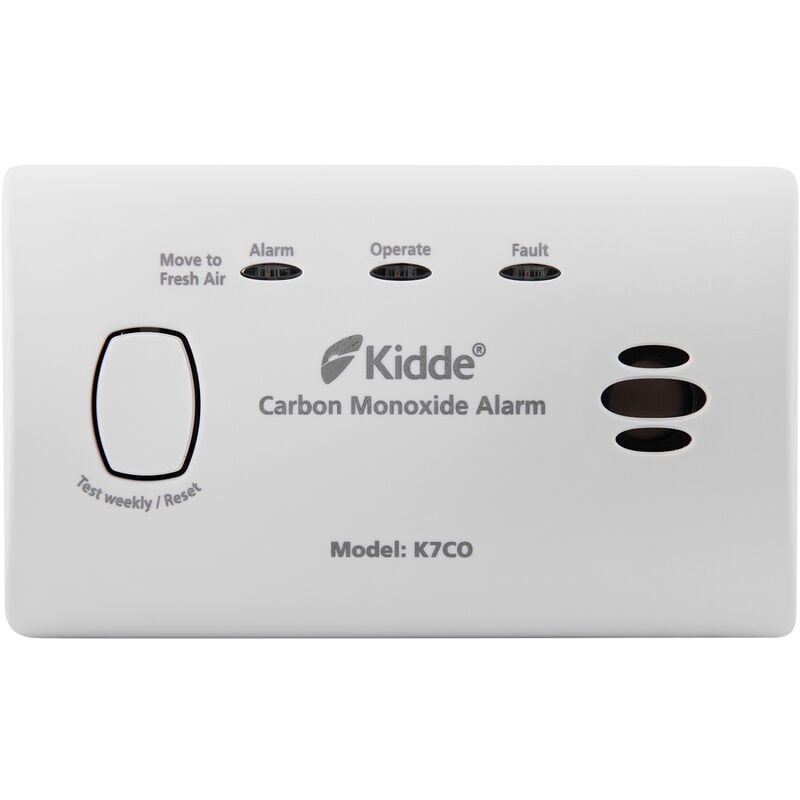 K7CO - Kitemarked 10 Year Life Carbon Monoxide Alarm 10 Yr Warranty - Kidde
