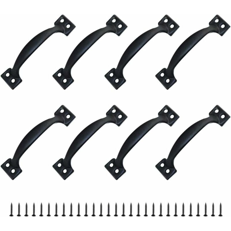 10 Zieht Möbelgriff Türknauf Rustikaler Mittelabstand Zinklegierung Für Küche Scheunentor Gartenhaus,Schwarz (120Mm) | 06089639126958 10 Zieht Möbelgriff Türknauf Rustikaler Mittelabstand Zinklegierung Für Küche Scheunentor Gartenhaus,Schwarz (120Mm) | 06089639126958