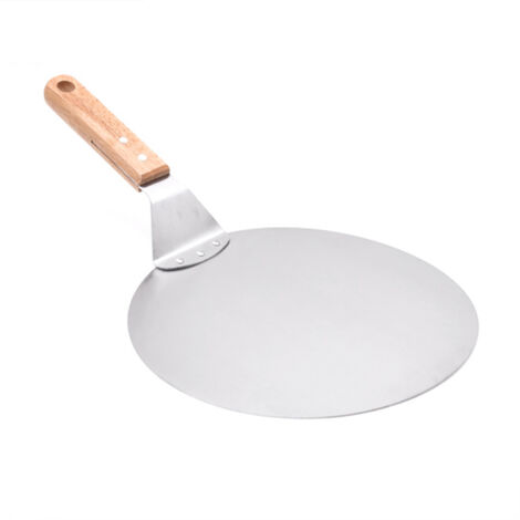 10-Zoll-Pizzaschieber aus Edelstahl mit Holzgriff zum Kochen und Servieren – Professionelles Küchenzubehör