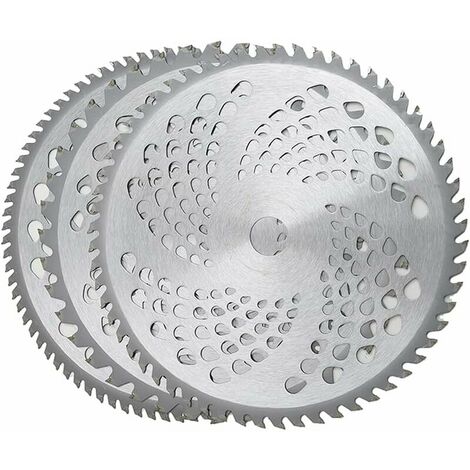 10-Zoll-Rasentrimmerklinge aus Hartmetalllegierung für Unkrautfresser, 3 Unkrautklingen, Rasentrimmerklinge, Kreissägeblatt, Freischneiderklinge 40T, 60T, 80T