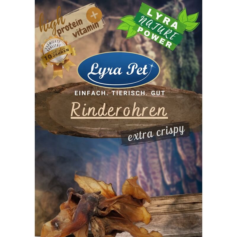 200 Stk. ® Rinderohren ca. 6 kg extra crispy - Lyra Pet