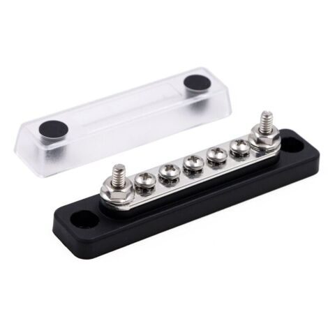 100-A-Sammelschiene mit 2 Bolzen, 5 Schrauben und Abdeckung, 12 V, 24 V, 48 V DC