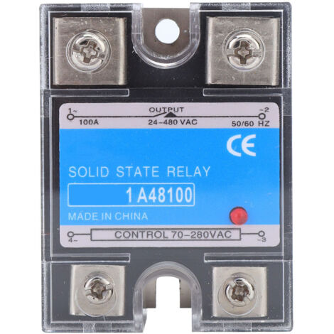 100-A-SSR-Relais für CNC-Maschinen – Eingang: 70–280 V AC, einphasig Last: 24–480 V AC