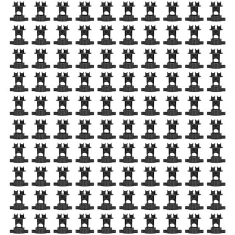 100 ABS-Schraubisolatoren, 55 mm lang und 48 mm breit, geeignet für Elektrozäune, Landwirtschaft und Gärten, schwarz.