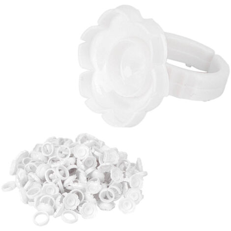 100 anneaux adhésifs décoratifs fleuris pour extensions de cils, support de colle professionnel, accessoire beauté
