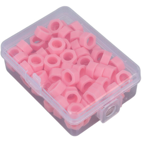 100 anneaux de repérage dentaire en silicone pour stérilisation - Lot de 100 - Rose vif