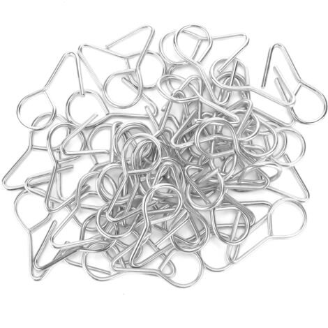 100 Anneaux de Suspension en Zinc pour Coussins Décoratifs, Rideaux et Accessoires Murales