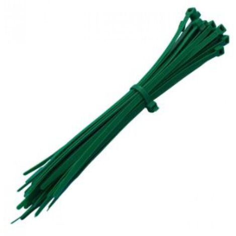 100 Attache Cable Universels VERT -3.6x200mm- Serre Cable et Collier de Serrage Plastique – Solution de Gestion de Câbles Efficace et Robuste - Attaches Cable Vert de Haute Qualité