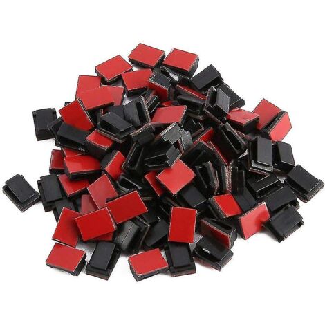 100 attaches adhésives pour câbles, serre-câbles, organisateur de câbles de voiture, porte-cordons