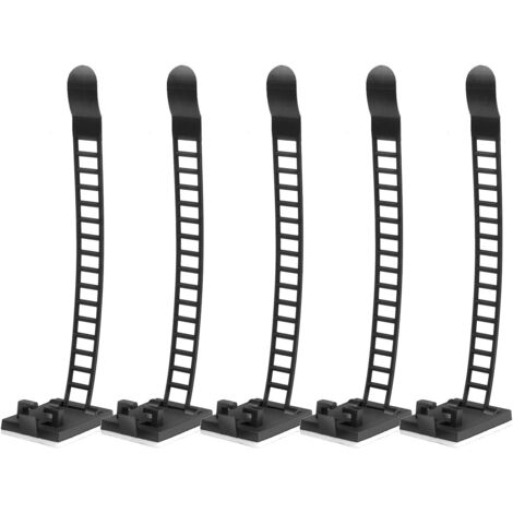 100 attaches de câble auto-adhésives en nylon, clips de câble réglables avec-AquaForge