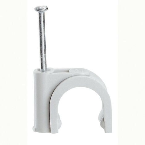100 attaches Fixfor grises RAL7035 pour câble rond diamètre 6mm (031525)