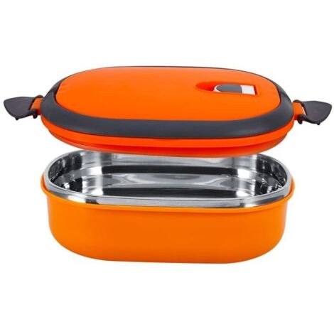 100 % auslaufsichere, isolierte Edelstahl-Lunchbox, ideal für Büro, Schule und den Transport von warmen/kalten Speisen.