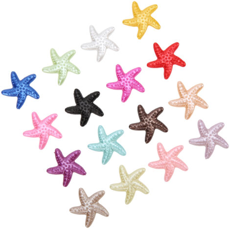 100 Autocollants Brillants en Forme d'Étoile de Mer avec Perles pour Coque de Téléphone