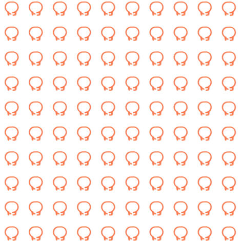 100 Bagues de Jambe 8mm pour Pigeons, Sans Marques, Fournitures pour Volaille, Couleur Orange