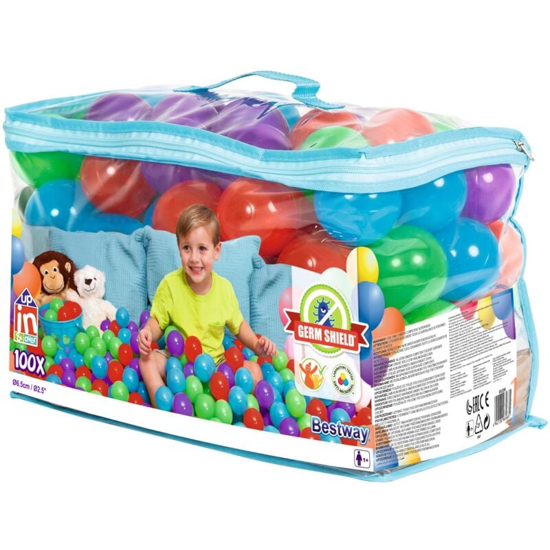 Bestway - 100 balles avec sac de transport - pour piscine à balles 100 piece (en)