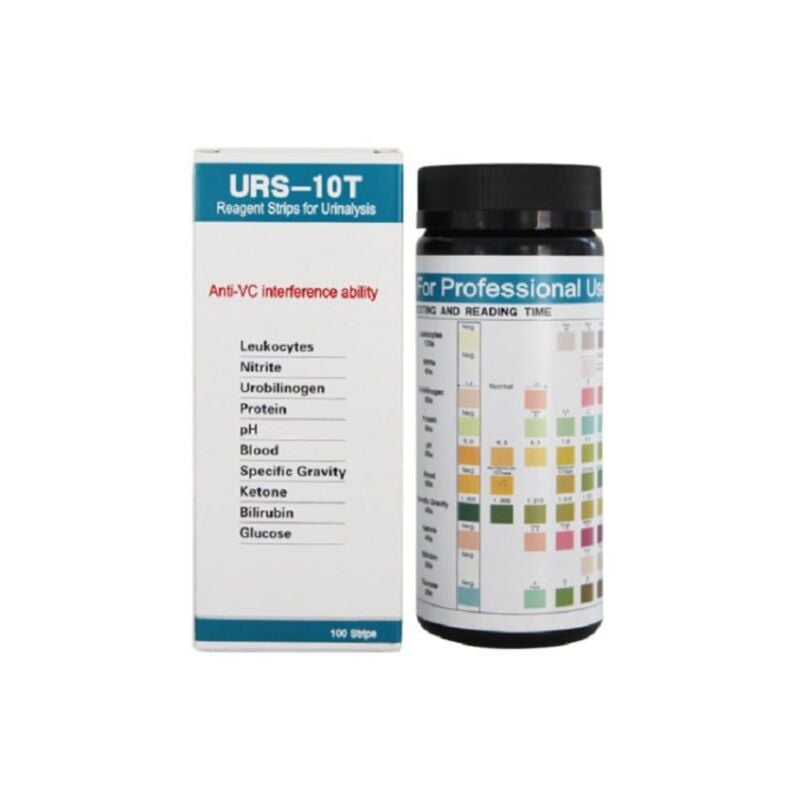 Linghhang - 100 bandelettes de test d'analyse d'urine, 10 tests de cétone urinaire, bandelettes de test de sucre dans l'urine