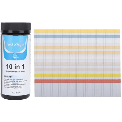 100 bandelettes de test pour piscine - Analyse rapide et précise du pH, chlore, brome - Idéal spa, jacuzzi, bassin