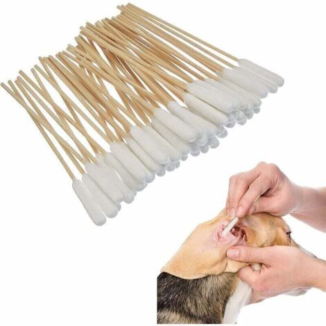 100 bastoncini di cotone per cani e gatti, bastoncini di cotone per cani e gatti, bastoncini di cotone per orecchie di cani e gatti, buona cura e igiene per le orecchie di cani e gatti,