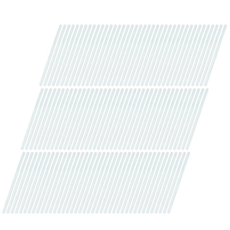 100 bâtonnets de colle thermofusible transparents de 7 x 200 mm pour réparations et loisirs créatifs.