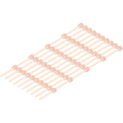 100 Bâtonnets en Bois pour Miel - Agitateurs à Miel pour Cuisine, Mariage, Restaurant - Lot de 100 - 8cm