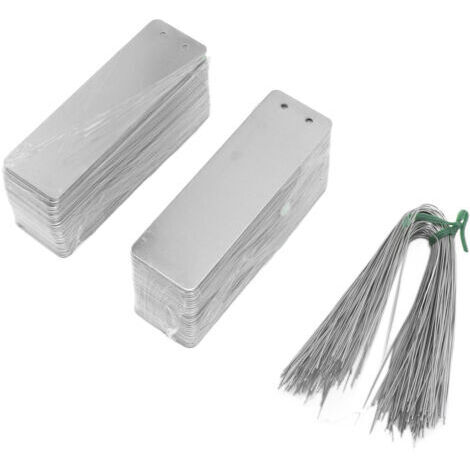 100 beschreibbare, doppelseitige Metalletiketten für den Gartenbau im Freien – äußerst langlebige Aluminiumetiketten, geeignet für Pflanzen und Bäume.