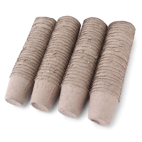 100 biologisch abbaubare 6-cm-Torftöpfe für Setzlinge und Stecklinge – Umweltfreundliches Gartenzubehör