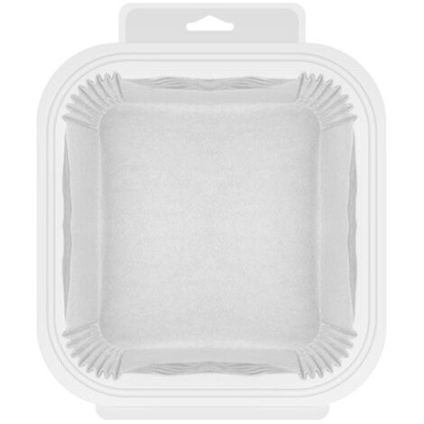 100 Blatt Silikon-Backpapier für Heißluftfritteuse, hitzebeständig und fettabweisend, für Backofen, Mikrowelle und Drehspieß