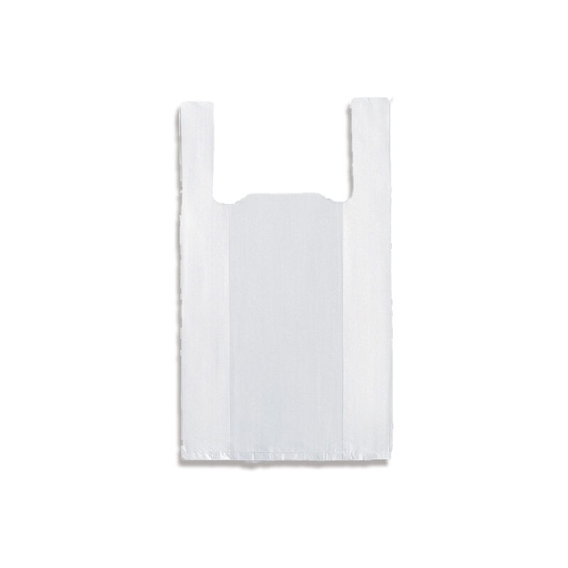 

100 Bolsas de camiseta blanca recicladas 40x50cm