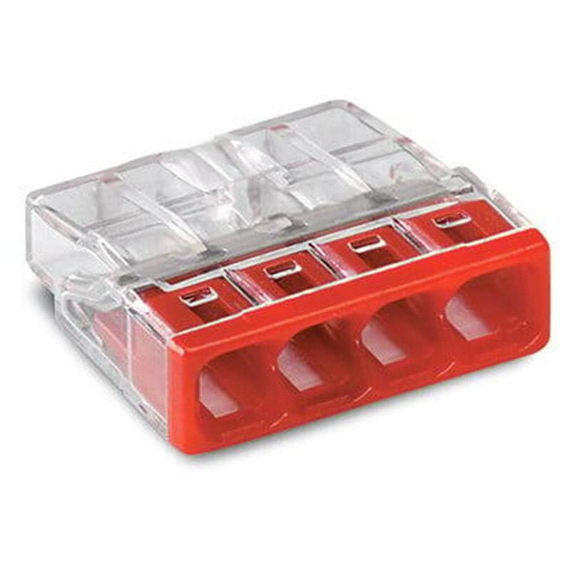 Wago - Pack de 100 Bornes à levier 2273-204 - 4 x 0,5 à 2,5mm²