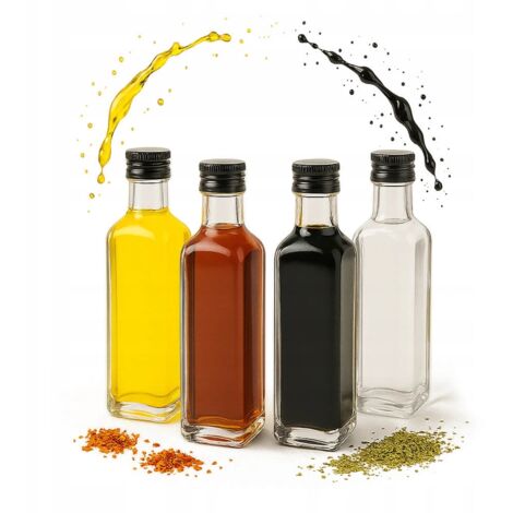 100 BOTTIGLIE DI VETRO MARASCA 60ML PER OLIO D'OLIVA LIQUORE VINO ALCOOL REGALO