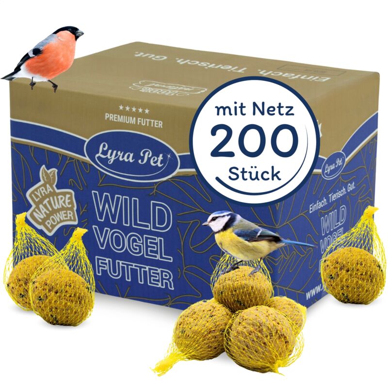 200 pcs. Lyra Pet Boulettes de mésanges avec filet à 90 g = 18 kg