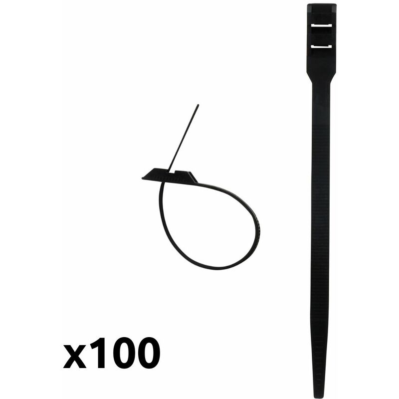 

100 bridas para cables 6x175mm negro - Zenitech