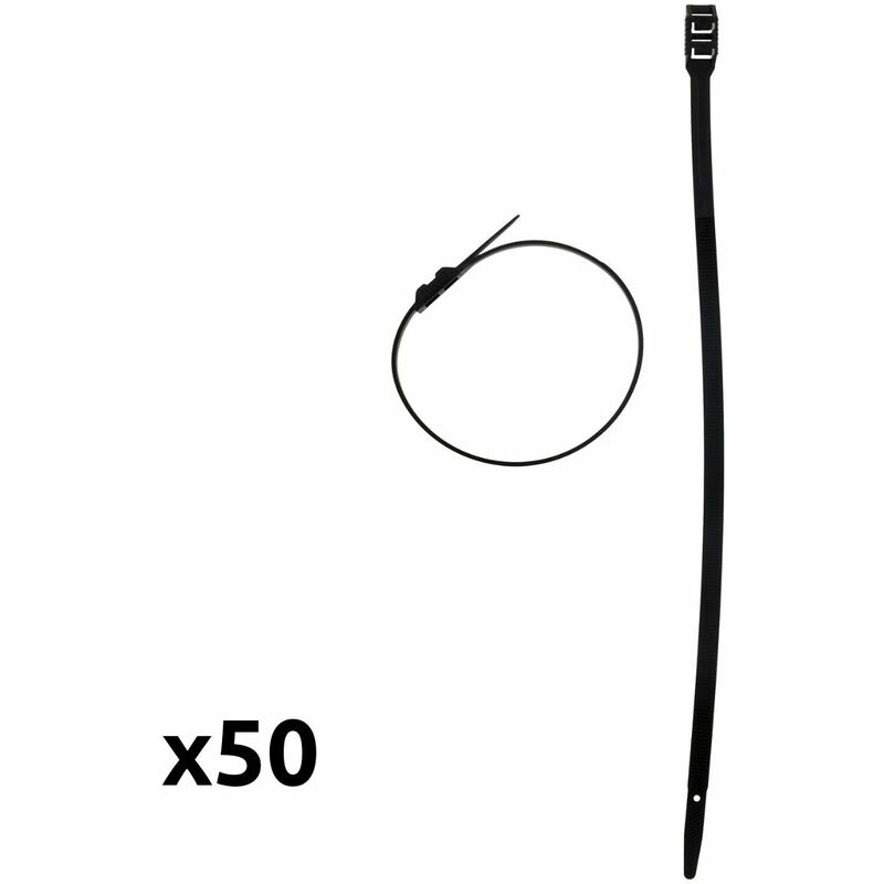 

50 bridas para cables 9x260mm negro - Zenitech