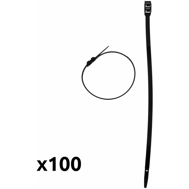 

100 bridas para cables 9x260mm negro - Zenitech
