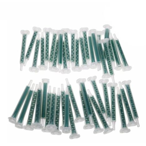 100 buses de mélange époxy pointe en plastique mélangeur tube résine colle deux composants pour AB colle cartouche pistolet