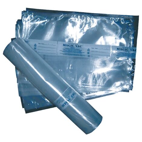 100 BUSTE SOTTOVUOTO PRETAGLIATE E A ROTOLI MISURE 15 X 30 CM