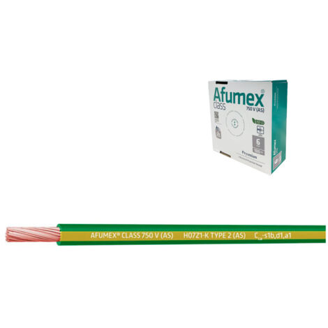 100 Câble H07z1-k(as) 4,0 Mm² Jaune/vert Euro/m